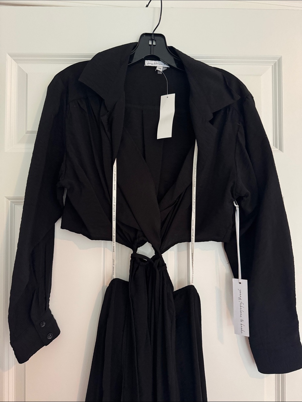 Young Fabulous & Broke Black Maxi Dress with Tie Detail, Cut Outs and Open Back - Picture 7 of 7